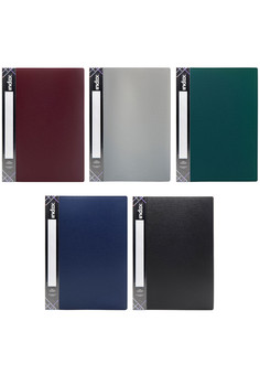 Папка с 30 файлами SATIN, форзац, ф.A4, 0,6мм, ассорти, динамичная упаковка ,INDEX