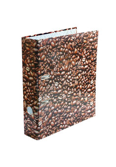 Папка-регистратор 80 мм, ламинированная, кофе, INDEX