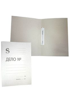 Папка-скоросшиватель ДЕЛО, с пробитой вставкой, белая, в коробе 0,35 мм, 220г/м2 ,SPONSOR