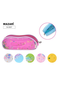 Пенал-косметичка WILE, 21х8х4 см, на молнии, ПВХ, ассорти 6 цветов, ПВХ-упаковка