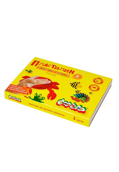 Пластилин Каляка-Маляка для детского творчества  6 цв. 90 г со стеком 3+