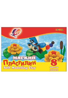 Пластилин ЛУЧ КРОХА  8 цв. 132 г со стеком