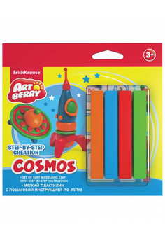 пластилин мягкий 4цв+инструкция Cosmos Step-by-step Сreation Artberry (<>)