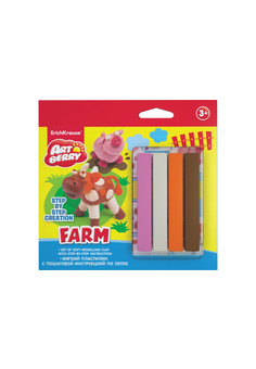 пластилин мягкий 4цв+инструкция Farm Step-by-step Сreation Artberry (<>)