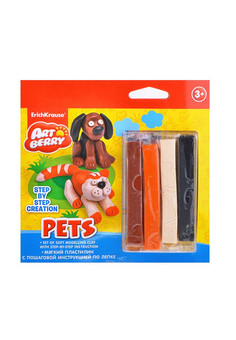 пластилин мягкий 4цв+инструкция Pets Step-by-step Сreation Artberry (<>)