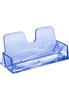 Подставка для визиток тонированная голубая СТАММ ВТ03