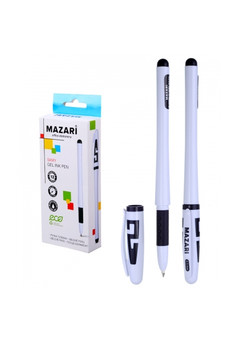 Ручка гелевая SAMY, ЧЕРНАЯ, пулевидный пиш. узел 0.5 мм, пласт. корпус, мягкий грип из синтетическог