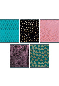 Тетради А5 96л. Скрепка. Клетка, Блестящие текстуры