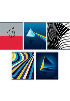 Тетради А5 96л. Скрепка. Клетка. Геометрические иллюзии