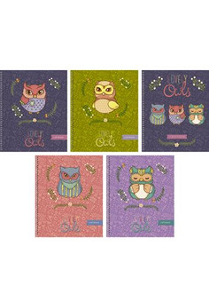 Тетрадь А5 48л. Гребень. Клетка. Блестки 