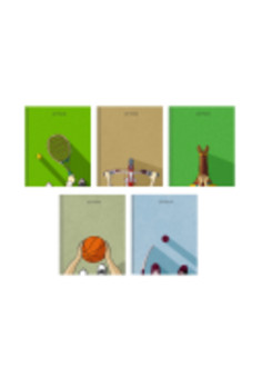 Тетрадь А5 48л. Гребень. Клетка. Обл.: выб. лак Спортивные рекорды