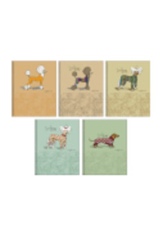 Тетрадь А5 48л. Гребень. Клетка. Обл.: выб. лак Стильные собачки