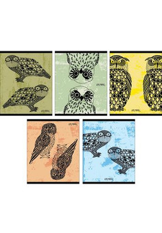 Тетрадь А5 48л. Скрепка. Клетка. Важные птицы (графика)