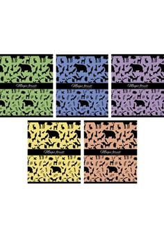 Тетрадь А5 48л. Скрепка. Клетка. Волшебный лес (орнамент) 48 л., 5 видов