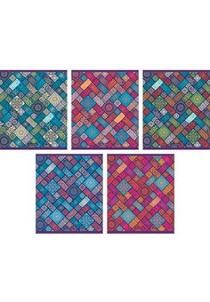 Тетрадь А5 48л. Скрепка. Клетка. Калейдоскоп (хромэрзац) 48 л., 5 видов