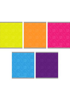 Тетрадь А5 48л. Скрепка. Клетка. Кристаллы (орнамент) 48л., 5 видов