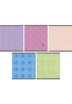 Тетрадь А5 48л. Скрепка. Клетка. Неоновый орнамент 48 л., 5 видов