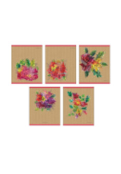 Тетрадь А5 48л. Скрепка. Клетка. Обл.: выб. лак. Рисуем цветы