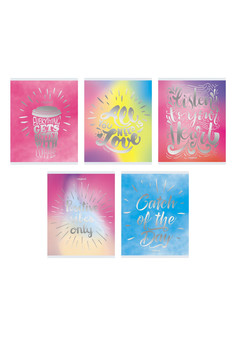 Тетрадь А5 48л. Скрепка. Клетка. Обл.: тисн. фольгой 