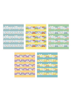 Тетрадь А5- 48л. Скрепка. Клетка. Приветливый мишка