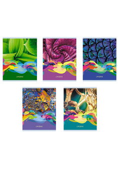 Тетрадь А5- 48л. Скрепка. Клетка. Сочный микс