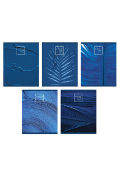 Тетрадь А5 96л. Скрепка. Клетка. Обл.: гл. ламин. Магия синего цвета