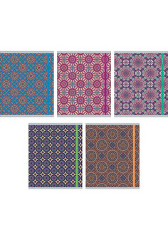 Тетрадь А5 96л. Скрепка. Клетка. Роскошный орнамент (хромэрзац) 96л., 5 видов