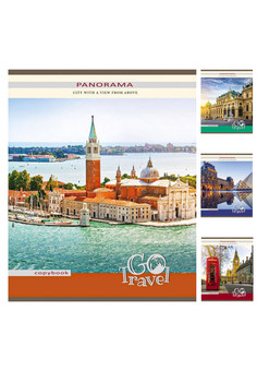 Тетрадь КЛЕТКА 80л. ГОРОДСКИЕ ПАНОРАМЫ (80-0382) цвет.мелов.обл.