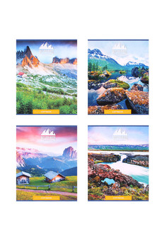 Тетрадь КЛЕТКА 80л. КРАСОЧНЫЕ ПЕЙЗАЖИ (80-0383) цвет.мелов.обл.