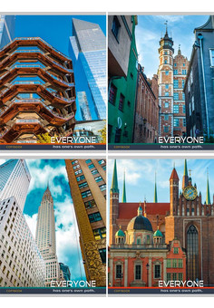 Тетрадь КЛЕТКА 96л. ЖЕМЧУЖИНЫ АРХИТЕКТУРЫ (96-3160) (цвет.мелов.обл.)