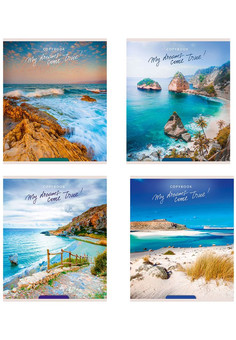 Тетрадь КЛЕТКА 96л. ПРИБРЕЖНЫЕ ВИДЫ (96-7919) (цвет.мелов.обл.)