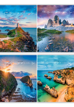 Тетрадь КЛЕТКА 96л. ЧАРУЮЩИЕ ВИДЫ (96-8798) (цвет.мелов.обл., перевертыши)