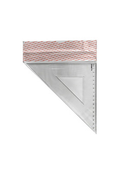 Треугольник 45*, длина 16 см,прозрачный,пластиковый,в инд.пакете с европодвесом ,ACTION!