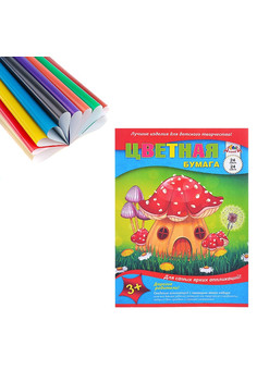 Цв. бумага А4 24л, 24цв.  в асс.