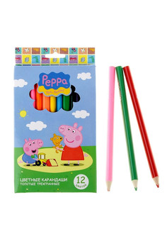 Цв.карандаши толстые 12цв. 