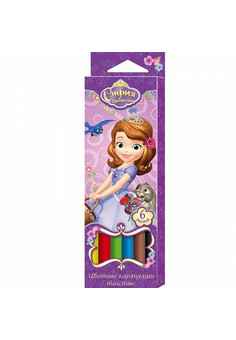 Цв.карандаши толстые 6цв. 