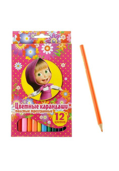 Цв.карандаши«Маша и Медведь»толс.трехгр.12цв. 