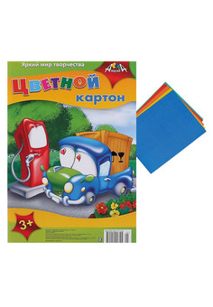 Цветной картон А4 5л.,5цв. в ПЭТ в асс. 