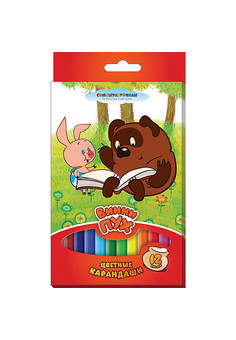 Цветные карандаши «Винни-Пух» толс.трехгр.12цв,к/у