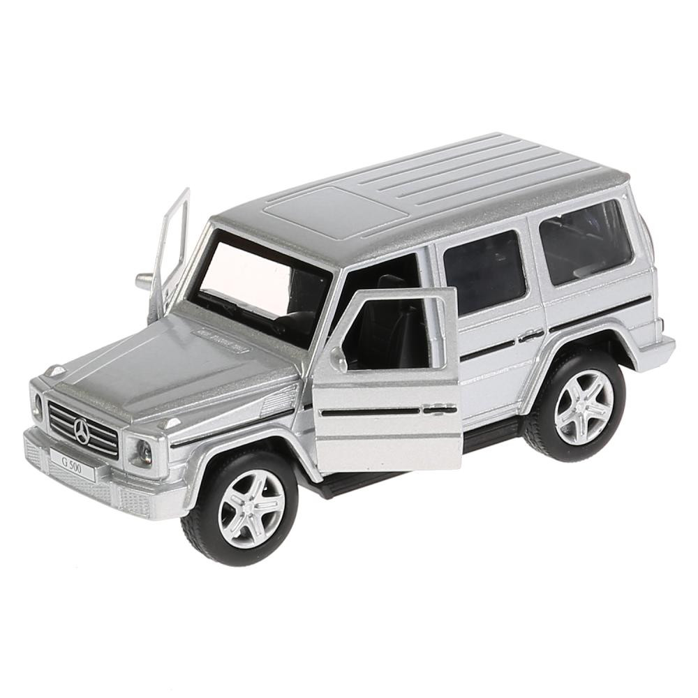 Машина металл MERCEDES-BENZ G-CLASS 12 см, двери, багаж, серебристый, кор. Технопарк в кор.2*36шт, изображение 2
