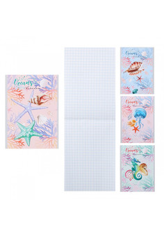 БЛОКНОТ А6 24л. МИРОВОЙ ОКЕАН (Б24-1423) ассорти, на скрепке, цвет.мелов.обл, блок-офсет