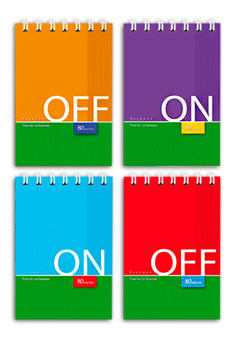 БЛОКНОТ А6 80л. ОФИСНЫЙ СТИЛЬ (Б80-5670) ассорти, на гребне, цвет.мелов.обл, блок-офсет