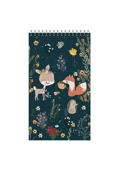 Блокнот А7 40 л. кл. МИЛЫЕ ЗВЕРЯТА скреп. мел. карт. гл.лам.