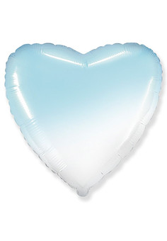 И 18 Сердце Бело-Голубой градиент / Heart White-Blue gradient / 1 шт /, изображение 1