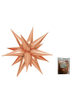 К 20 Звезда составная 12 лучиков Розовое Золото в упаковке /  Exploding Star Rose Gold 12pcs Set / К