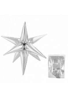 К 20 Звезда составная 12 лучиков Серебро в упаковке / Exploding Star Silver 12pcs Set / К 20 /