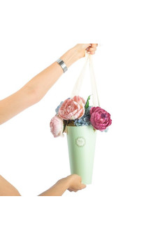 Конусный пакет круглый складной на лентах «Тебе с любовью», 24 х 28 см   3639724