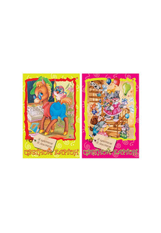 Набор цветного картона МУЛЬТИКИ, ф. А4, 8 цв., 8 л., 4 дизайна ,АЛЬТ