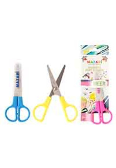 Ножницы детские MEER, 120мм, лезвия из нержавеющей стали, закругленные концы, пластиковые ручки, асс