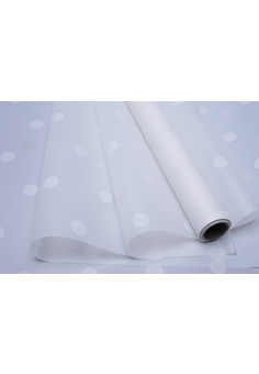 Пленка матовая 60смх10м Горох белый